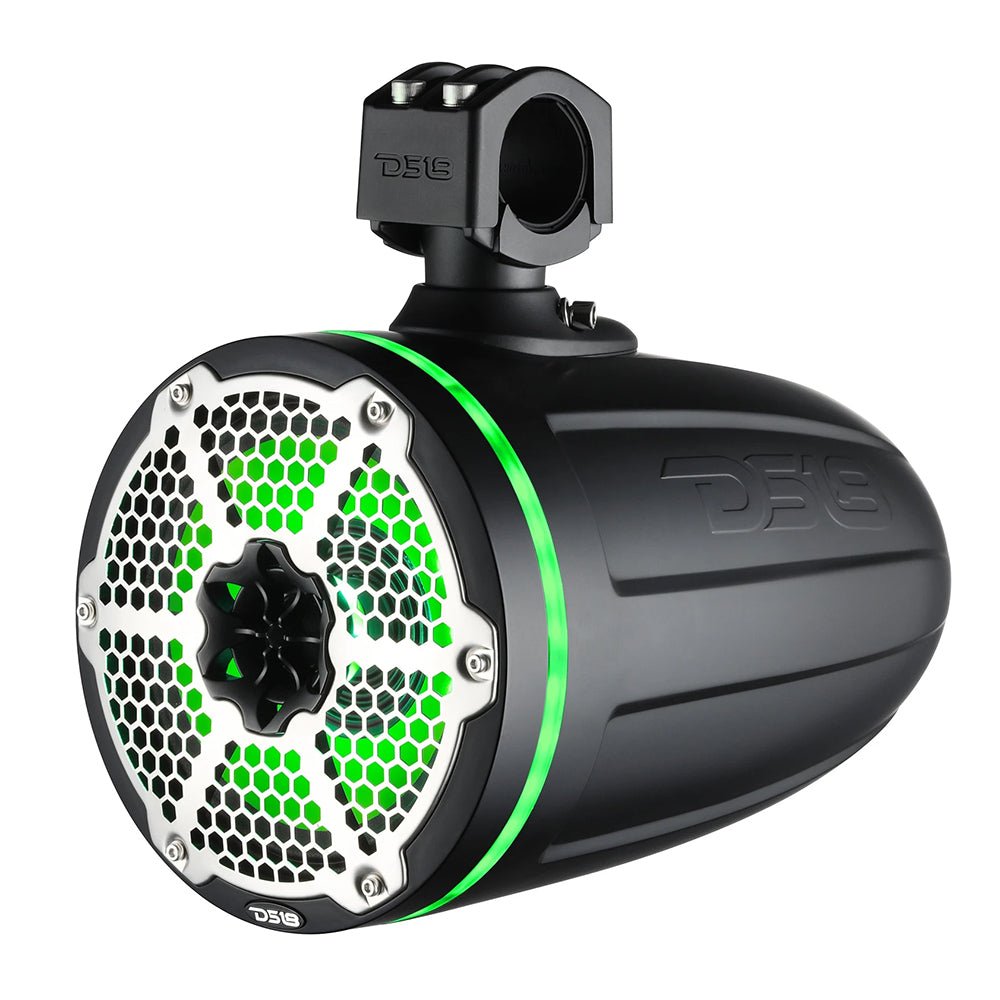 DS18 Hydro 6.5" Neodymium Wakeboard Speakers w/1" Driver and RGB LED Lights - 450W - Black [NXL-X6TPNEO/BK] - Houseboatparts.com