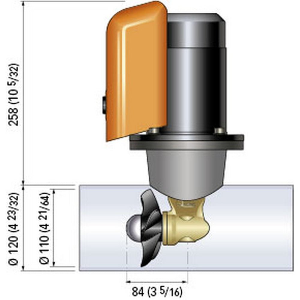 Quick Bow Thruster BTQ 110-25 25KGF - 12V - D110 - 1.3kW [FGBT11025120T00] - Houseboatparts.com
