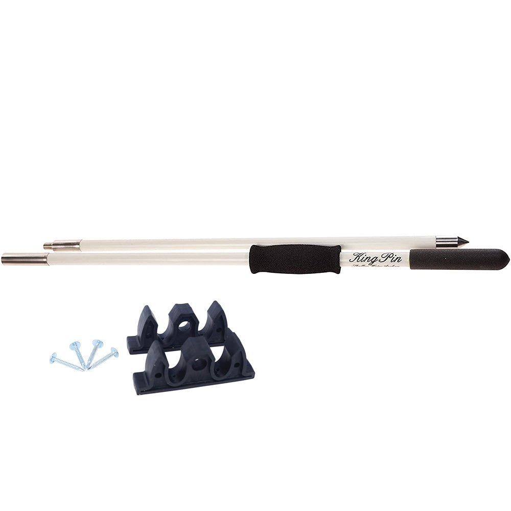 Panther 10 King Pin Anchor Pole - 2-Piece - White [KPP100W] - Houseboatparts.com