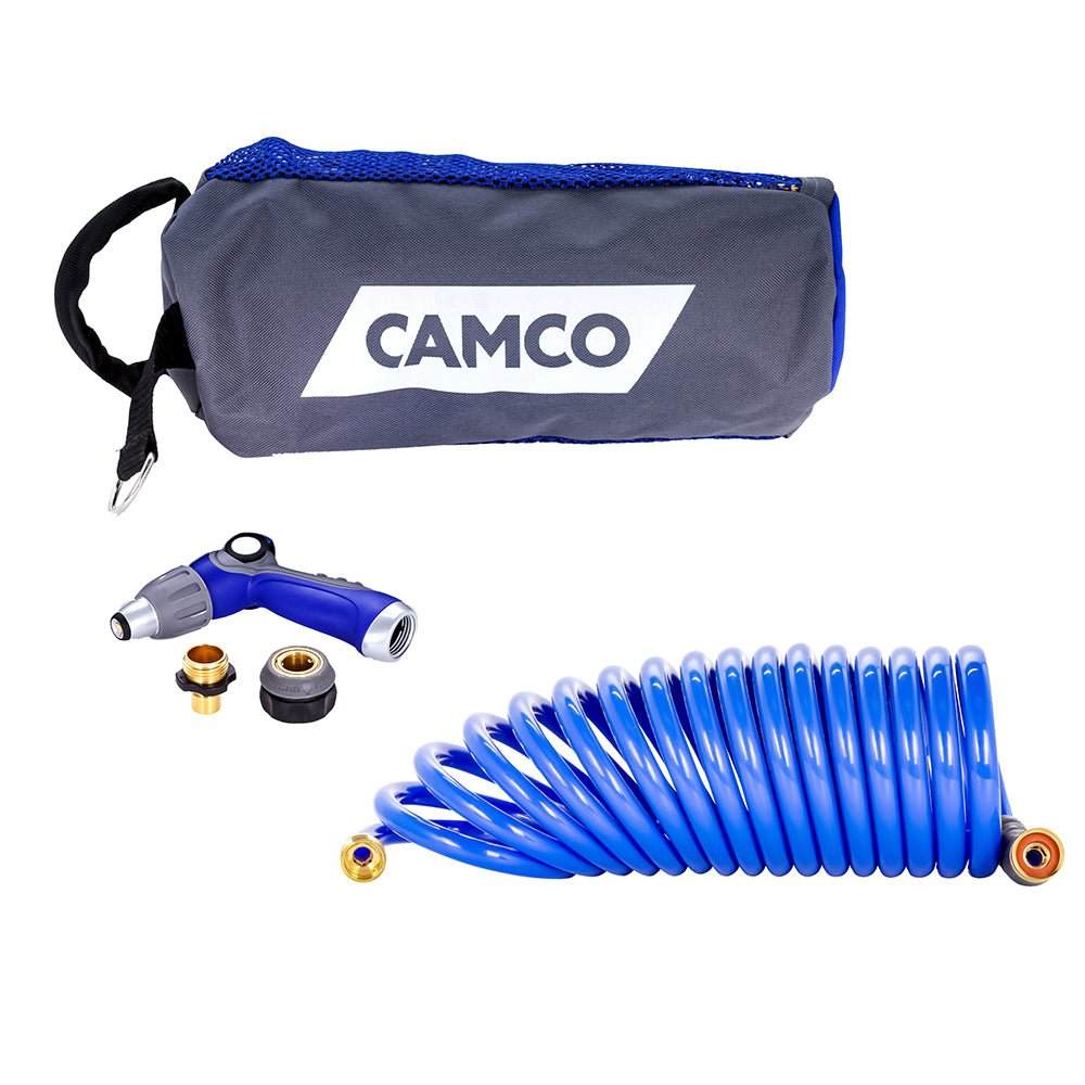 Camco 20 Coiled Hose Spray Nozzle Kit [41980] - Houseboatparts.com