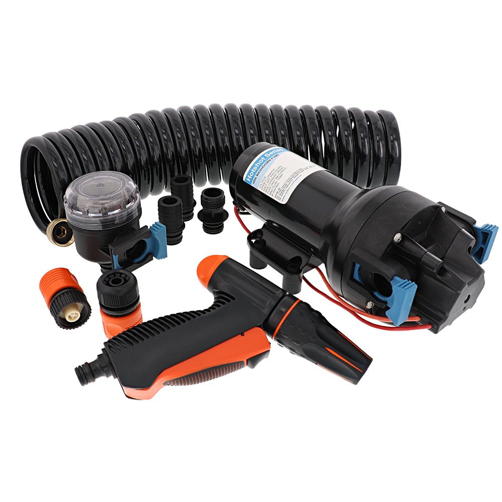 Jabsco HotShot HD6 Heavy Duty Washdown Pump w/25 HoseCoil - 12V - 6 GPM - 70 PSI [P601J-219N-4A] - Houseboatparts.com