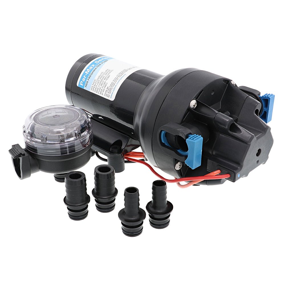 Jabsco Par-Max HD5 Heavy Duty Water Pressure Pump - 12V - 5 GPM - 40 PSI [P501J-115S-3A] - Houseboatparts.com