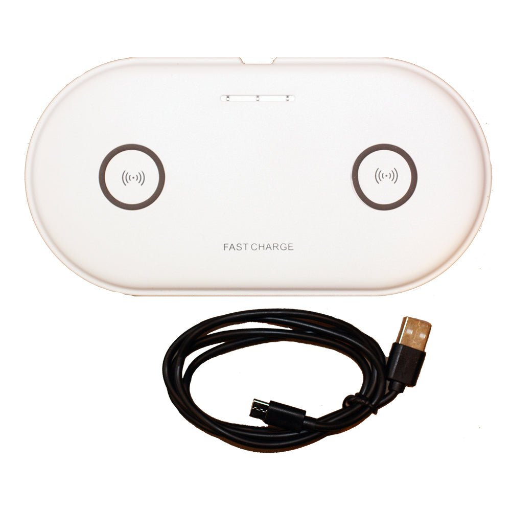 Lunasea Dual Qi Charge Pad - USB Powered (Power Supply Not Included) [LLB-63AU-01-00] - Houseboatparts.com