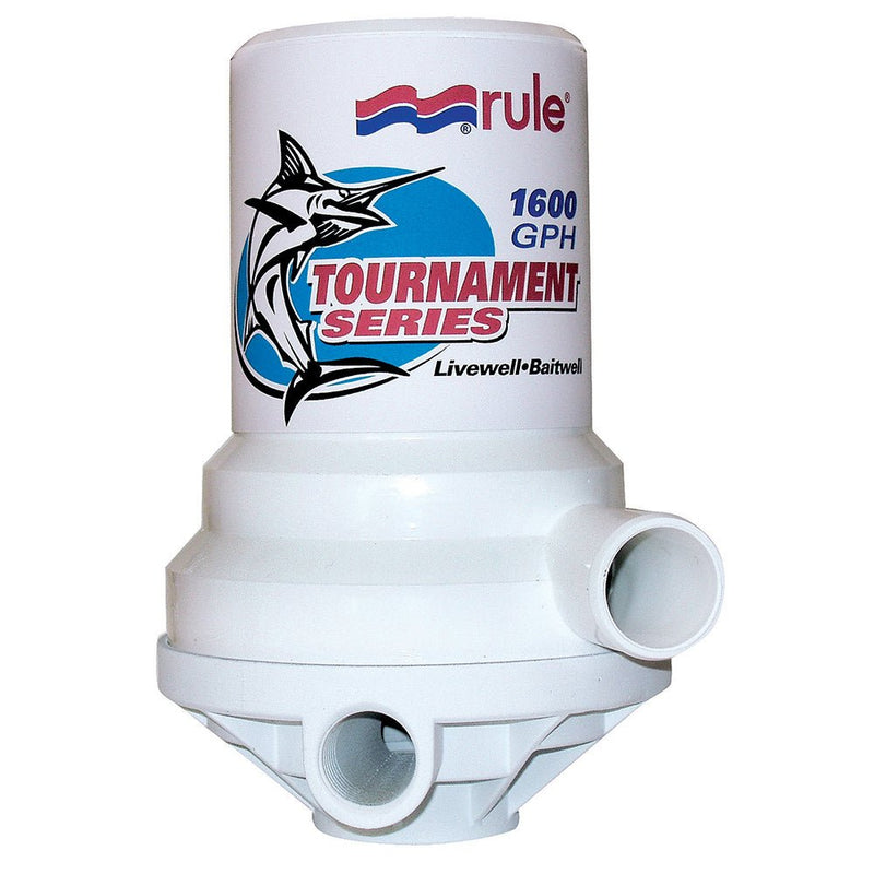 Rule Tournament Series 1600 GPH Livewell Pump Dual Port [209FDP] - Houseboatparts.com