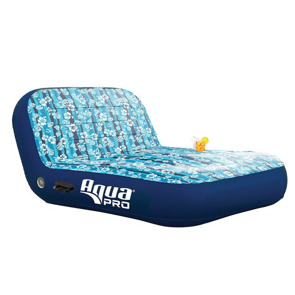 Aqua Leisure Ultra Cushioned Comfort Lounge Hawaiian Wave Print - 2-Person [APL17011S2] - Houseboatparts.com