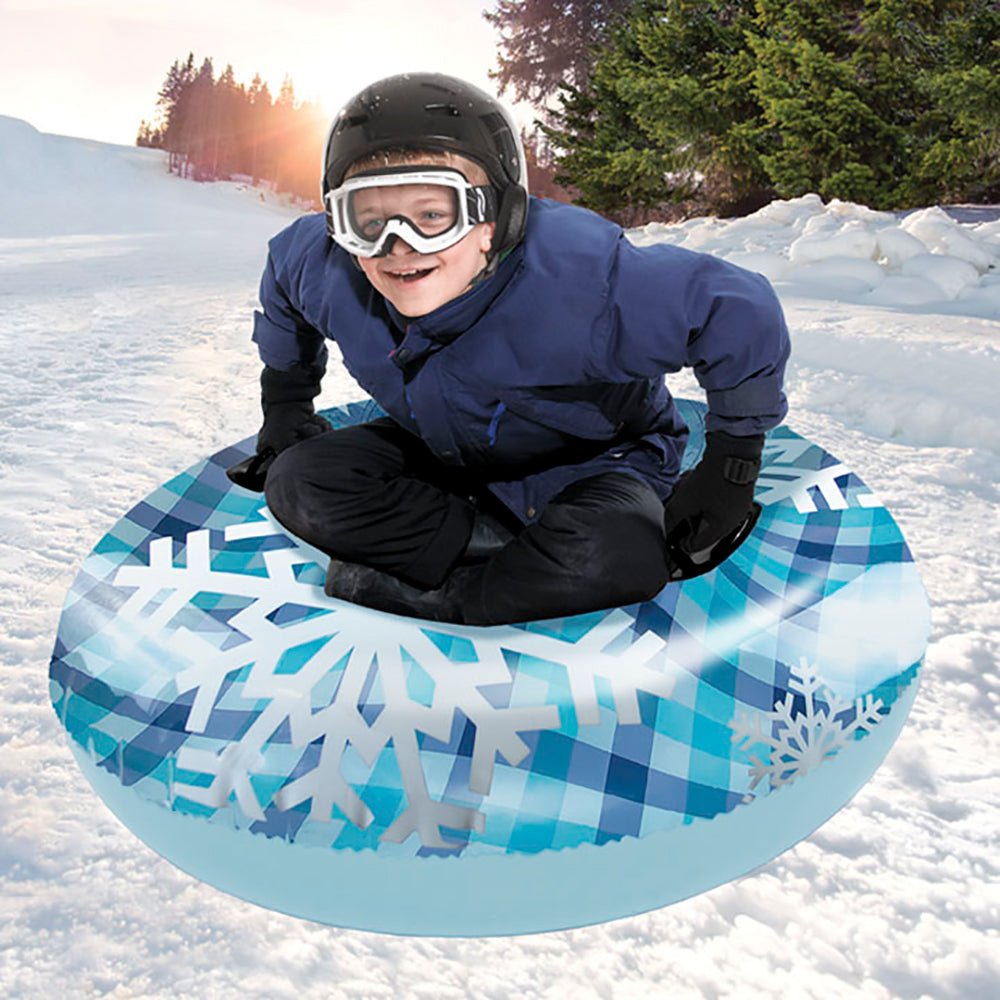 Aqua Leisure 43" Pipeline Sno Clear Top Racer Sno-Tube - Cool Blue Plaid [PST13365S2] - Houseboatparts.com