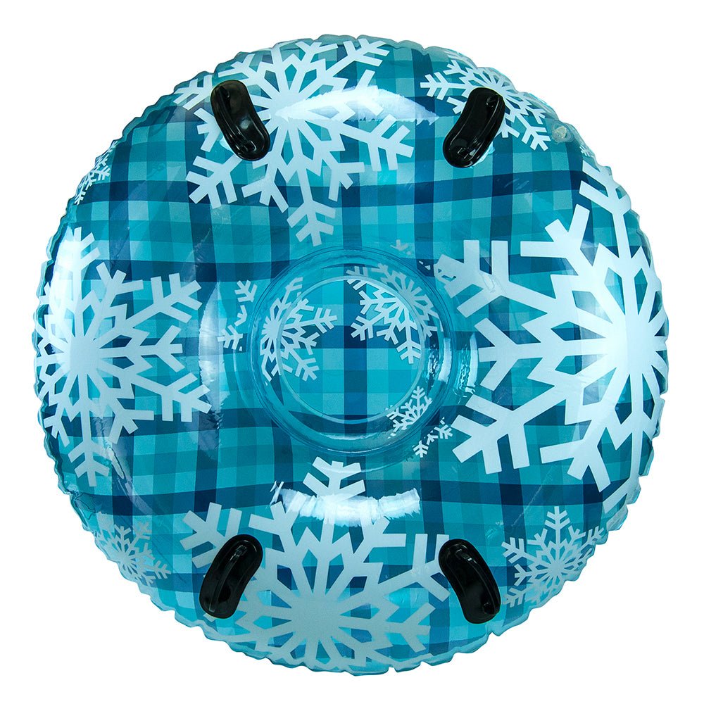 Aqua Leisure 43" Pipeline Sno Clear Top Racer Sno-Tube - Cool Blue Plaid [PST13365S2] - Houseboatparts.com