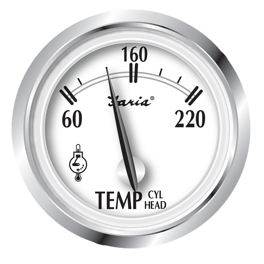 Faria Newport SS 2" Cylinder Head Temperature Gauge w/Sender - 60 to 220 F [25011] - Houseboatparts.com