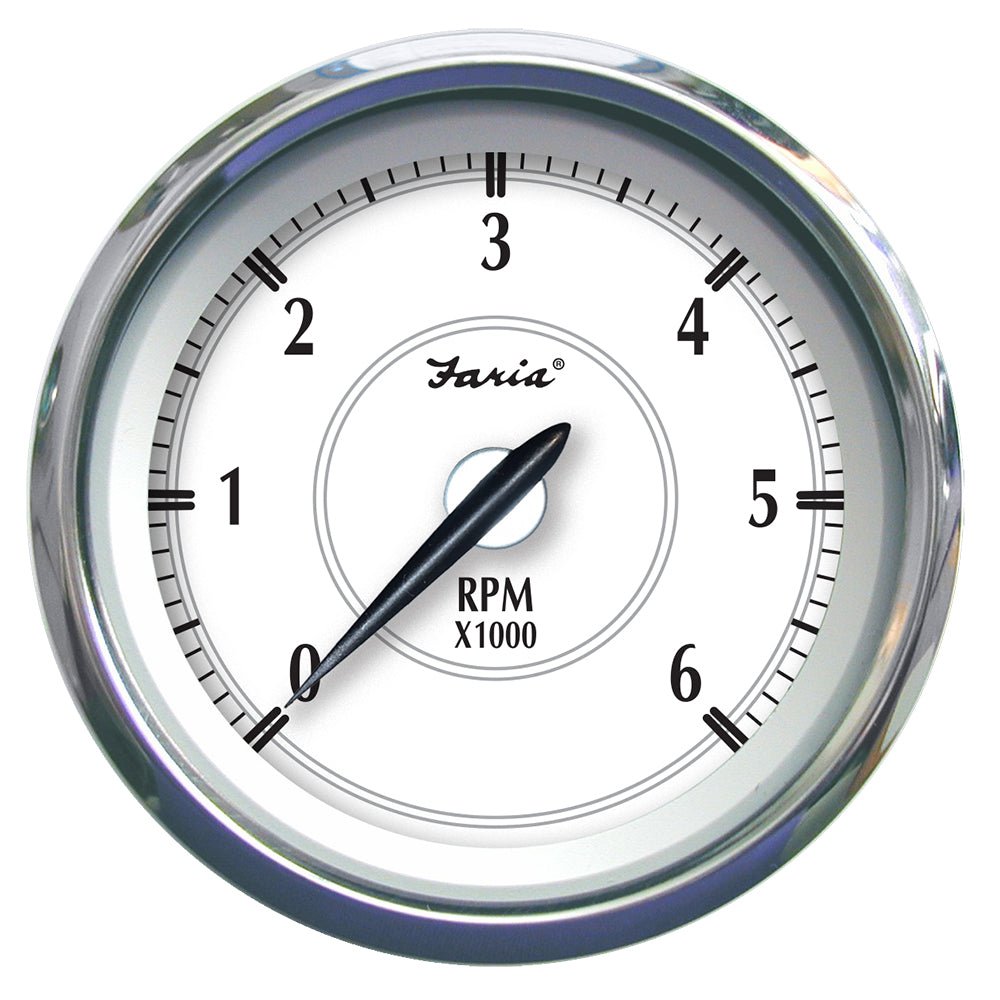 Faria Newport SS 4" Tachometer f/Gas Inboard/Outboard - 0 to 6000 RPM [45002] - Houseboatparts.com