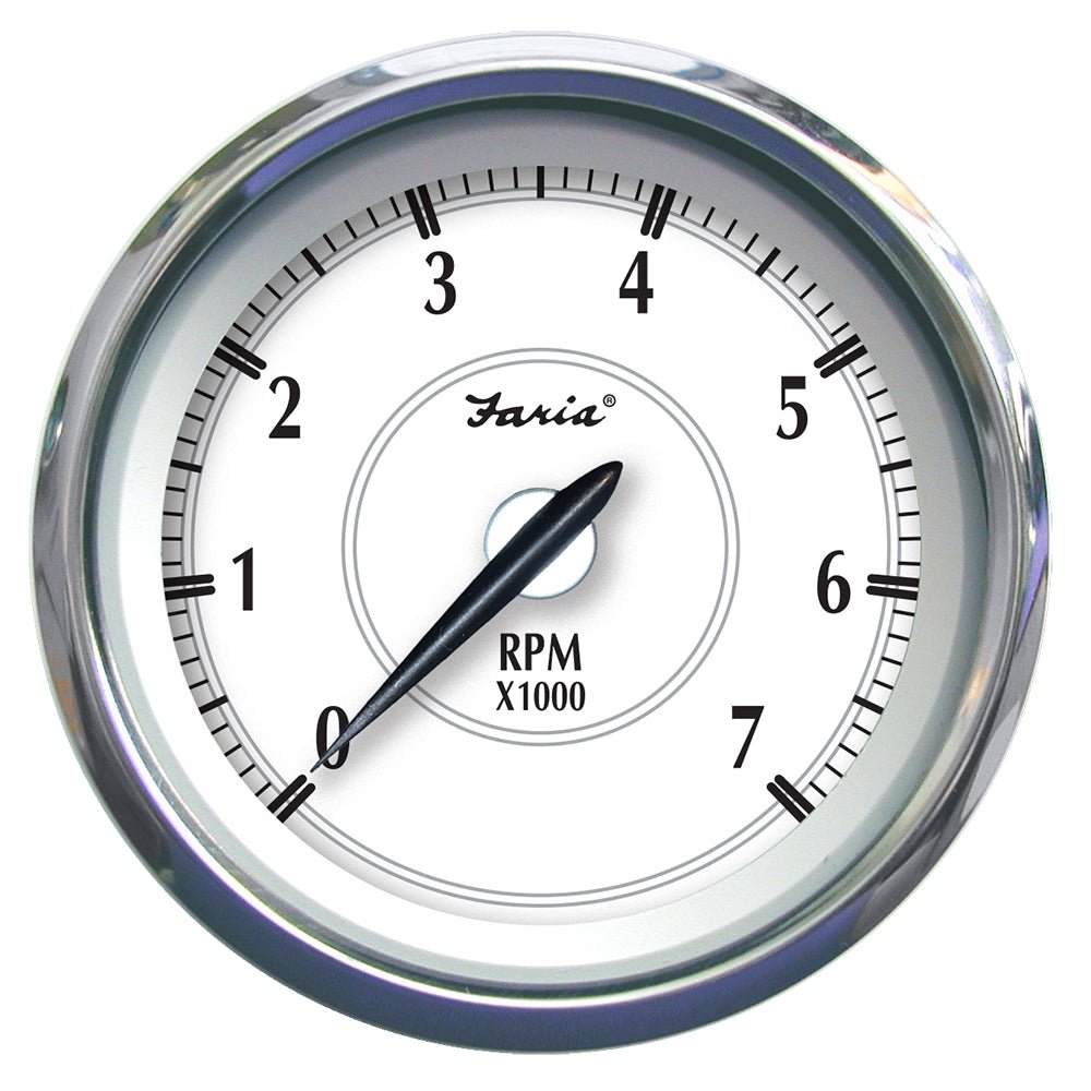 Faria Newport SS 4" Tachometer f/Gas Outboard - 7000 RPM [45003] - Houseboatparts.com