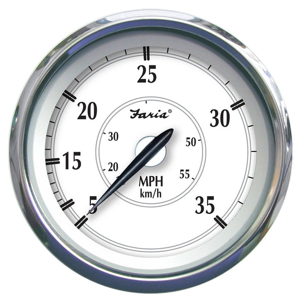 Faria Newport SS 4" Speedometer - 0 to 35 MPH [45008] - Houseboatparts.com