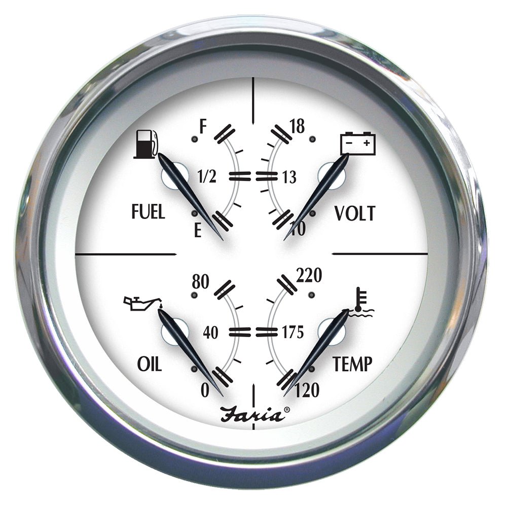 Faria Newport SS 4" Multifunction Gauge [45012] - Houseboatparts.com