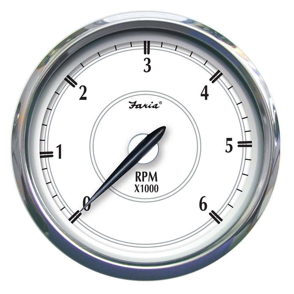 Faria Newport SS 5" Tachometer f/Gas Inboard - 6000 RPM [45013] - Houseboatparts.com