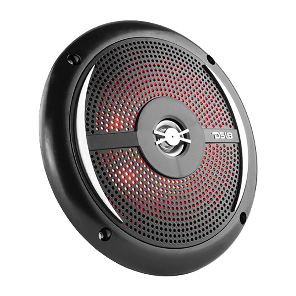 DS18 HYDRO 6.5" 2-Way Marine Slim Speakers w/RGB LED Lighting 100W - Black [NXL-6SL/BK] - Houseboatparts.com