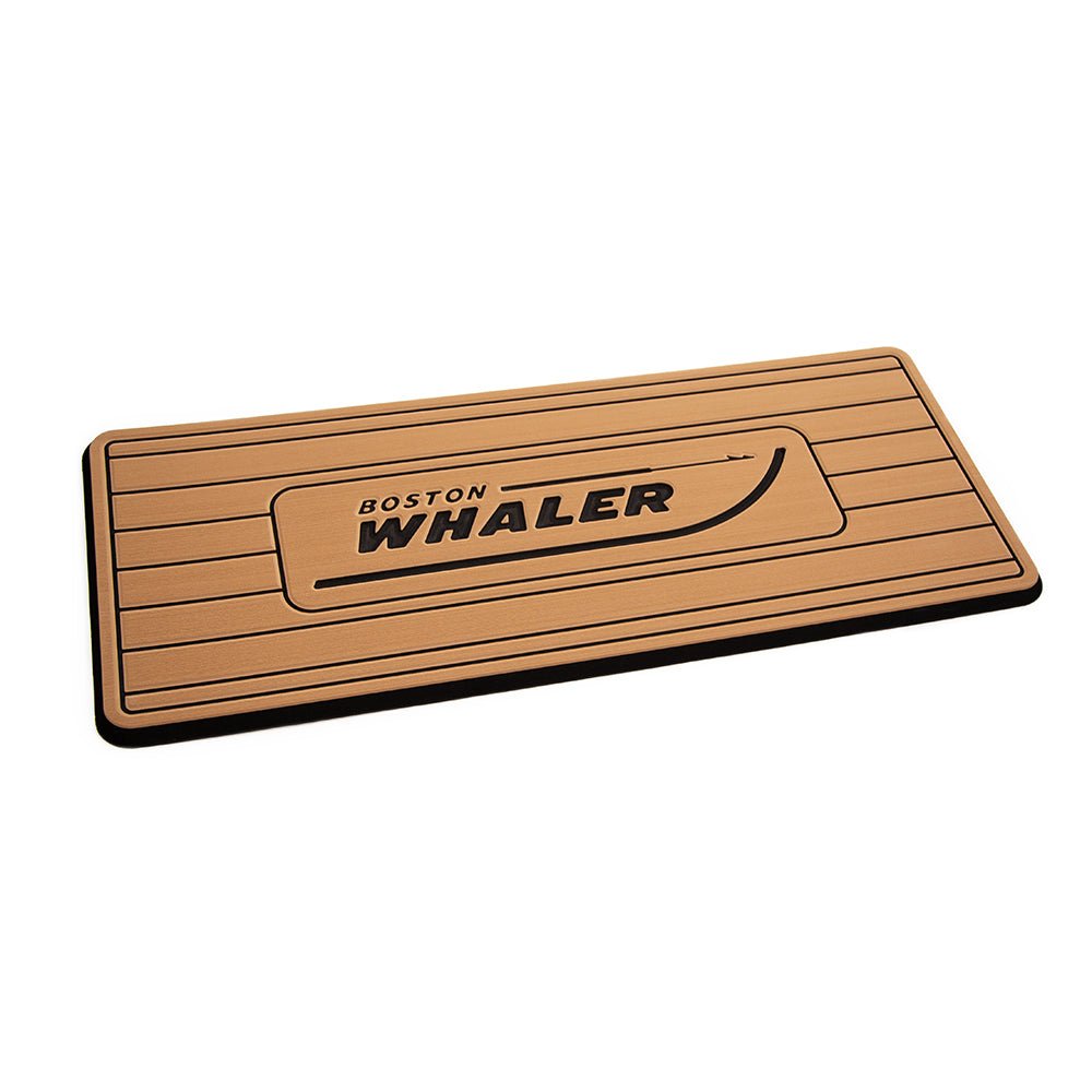 SeaDek Boston Whaler Helm Pad - Mocha/Black Brushed w/Routed Teak Lines [39615 - 80327] - Houseboatparts.com