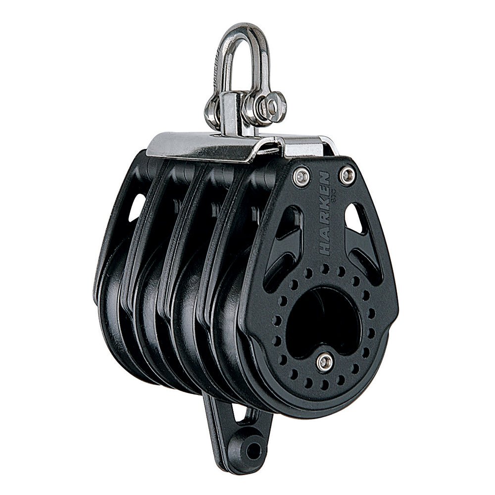 Harken 57mm Quad Block Swivel, Center Becket [HSB380] - Houseboatparts.com