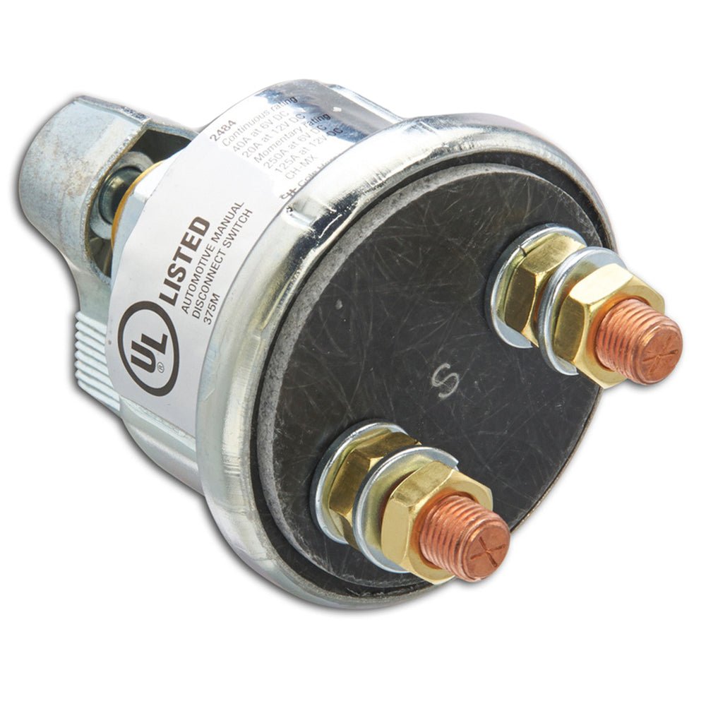 Cole Hersee Metal Body Battery Disconnect Switch SPST - 6-12V [2484-BP] - Houseboatparts.com