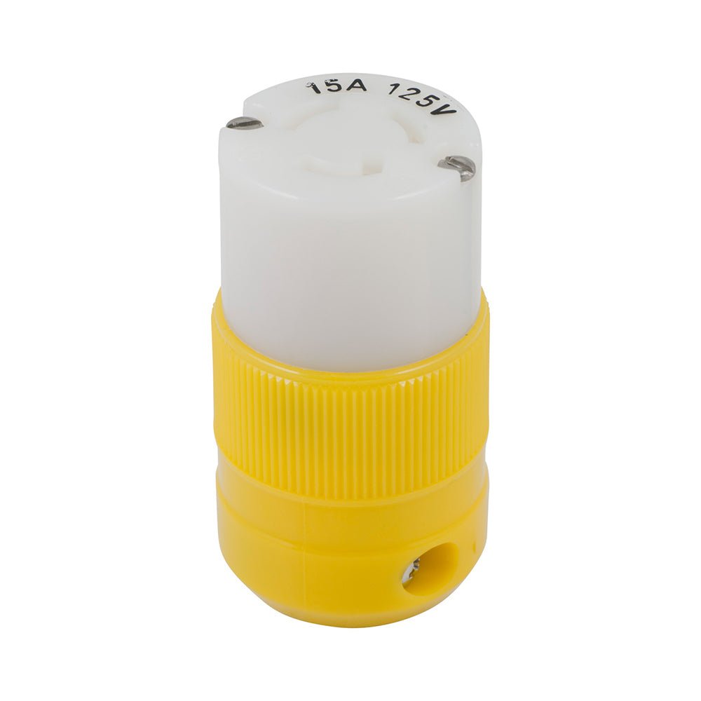 Marinco Locking Connector - 15A, 125V - Yellow [4731CR] - Houseboatparts.com