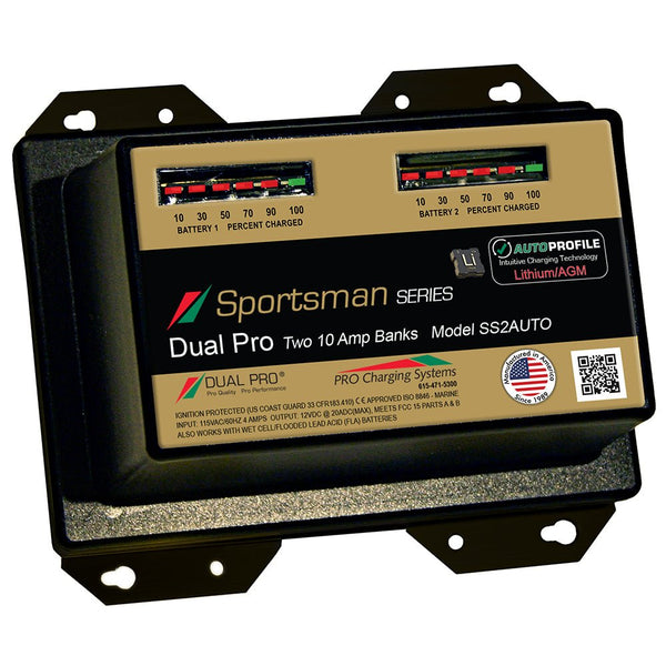 Dual Pro SS2 Auto 20A - 2-Bank Lithium/AGM Battery Charger [SS2AUTO] - Houseboatparts.com
