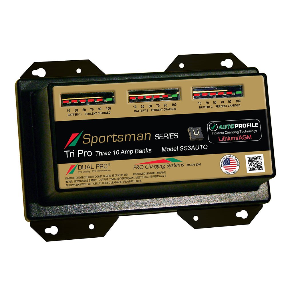 Dual Pro SS3 Auto 30A - 3-Bank Lithium/AGM Battery Charger [SS3AUTO] - Houseboatparts.com