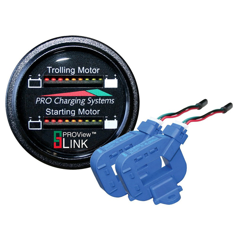 Dual Pro Lithium Battery Gauge - Dual - Round Display w/2 Current Transducers [BFGDUALLITH] - Houseboatparts.com
