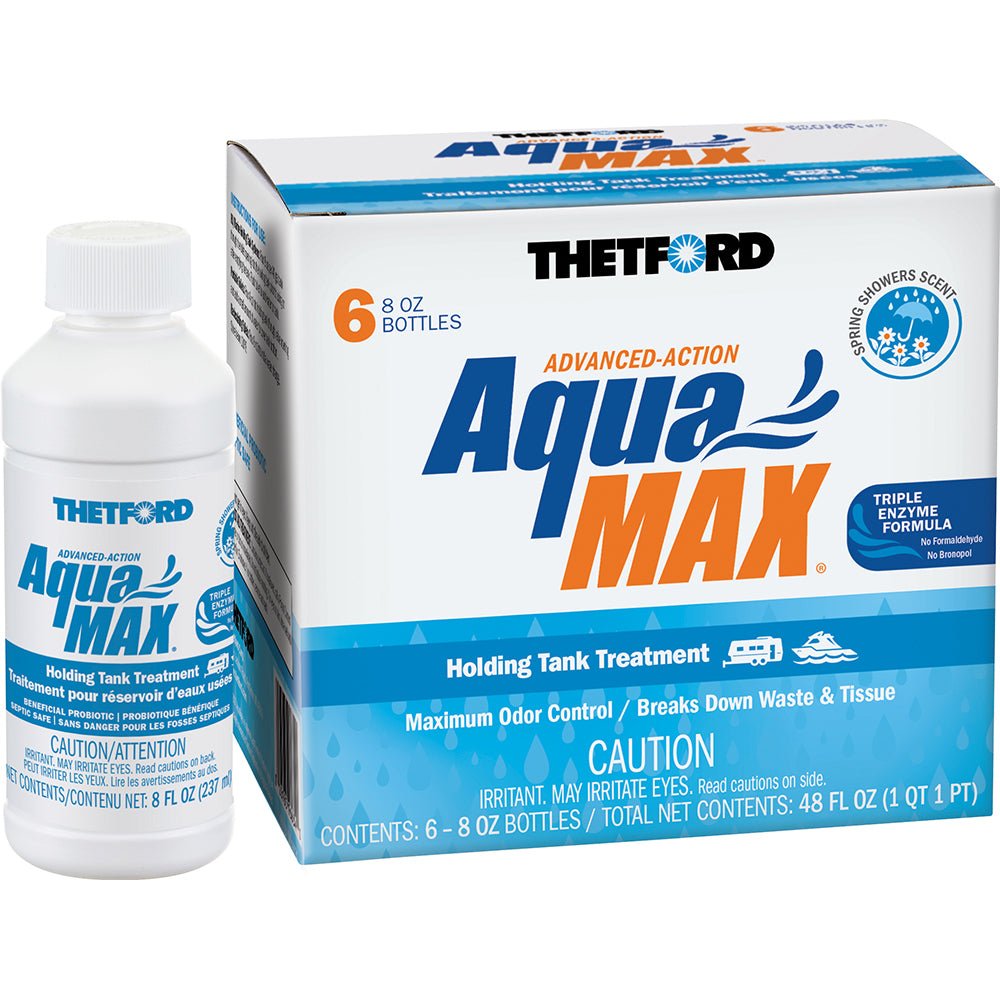 Thetford AquaMax Holding Tank Treatment - 6-Pack - 8oz Liquid - Spring Shower Scent [96634] - Houseboatparts.com