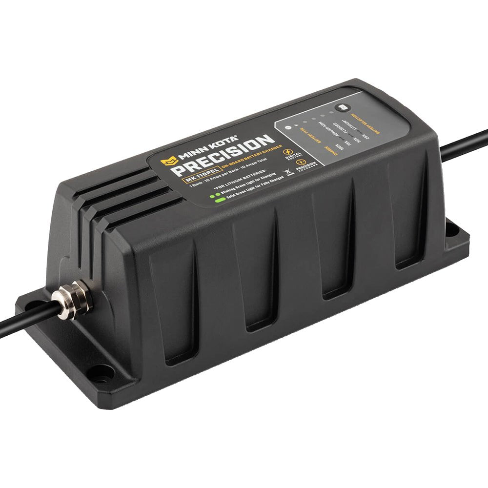 Minn Kota On-Board Precision Charger MK-110 PCL 1 Bank x 10 AMP LI Optimized Charger [1831101] - Houseboatparts.com