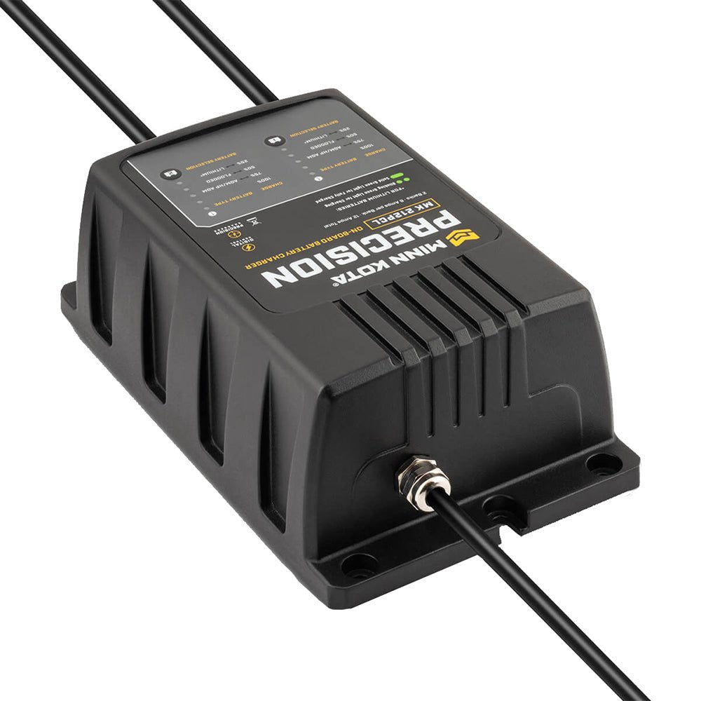 Minn Kota On-Board Precision Charger MK-212 PCL 2 Bank x 6 AMP LI Optimized Charger [1832121] - Houseboatparts.com