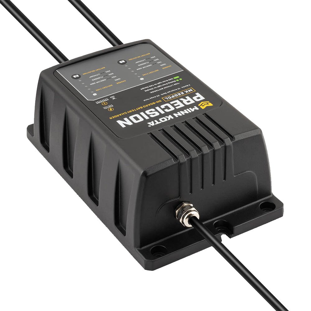 Minn Kota On-Board Precision Charger MK-220 PCL 2 Bank x 10 AMP LI Optimized Charger [1832201] - Houseboatparts.com