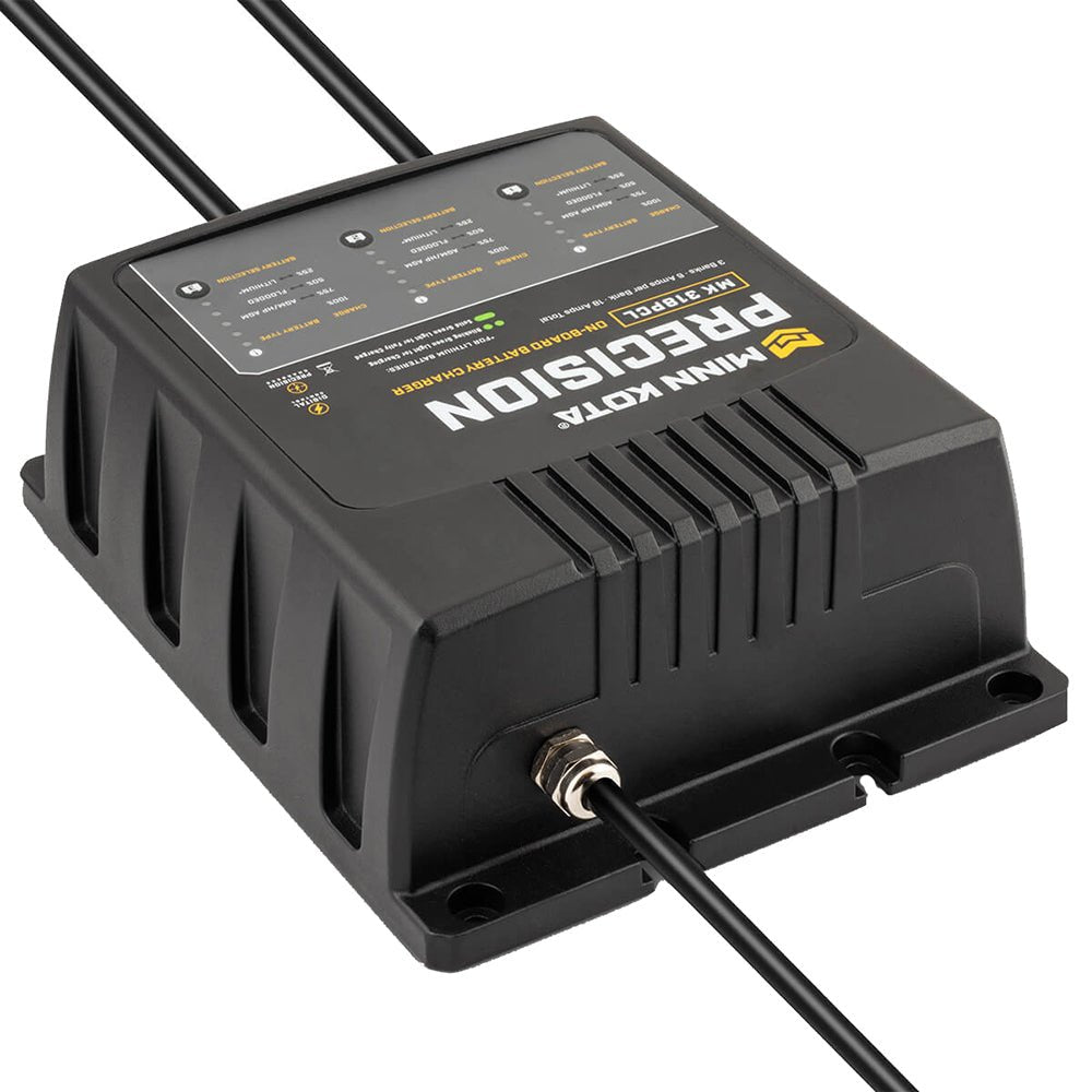 Minn Kota On-Board Precision Charger MK-318 PCL 3 Bank x 6 AMP LI Optimized Charger [1833181] - Houseboatparts.com