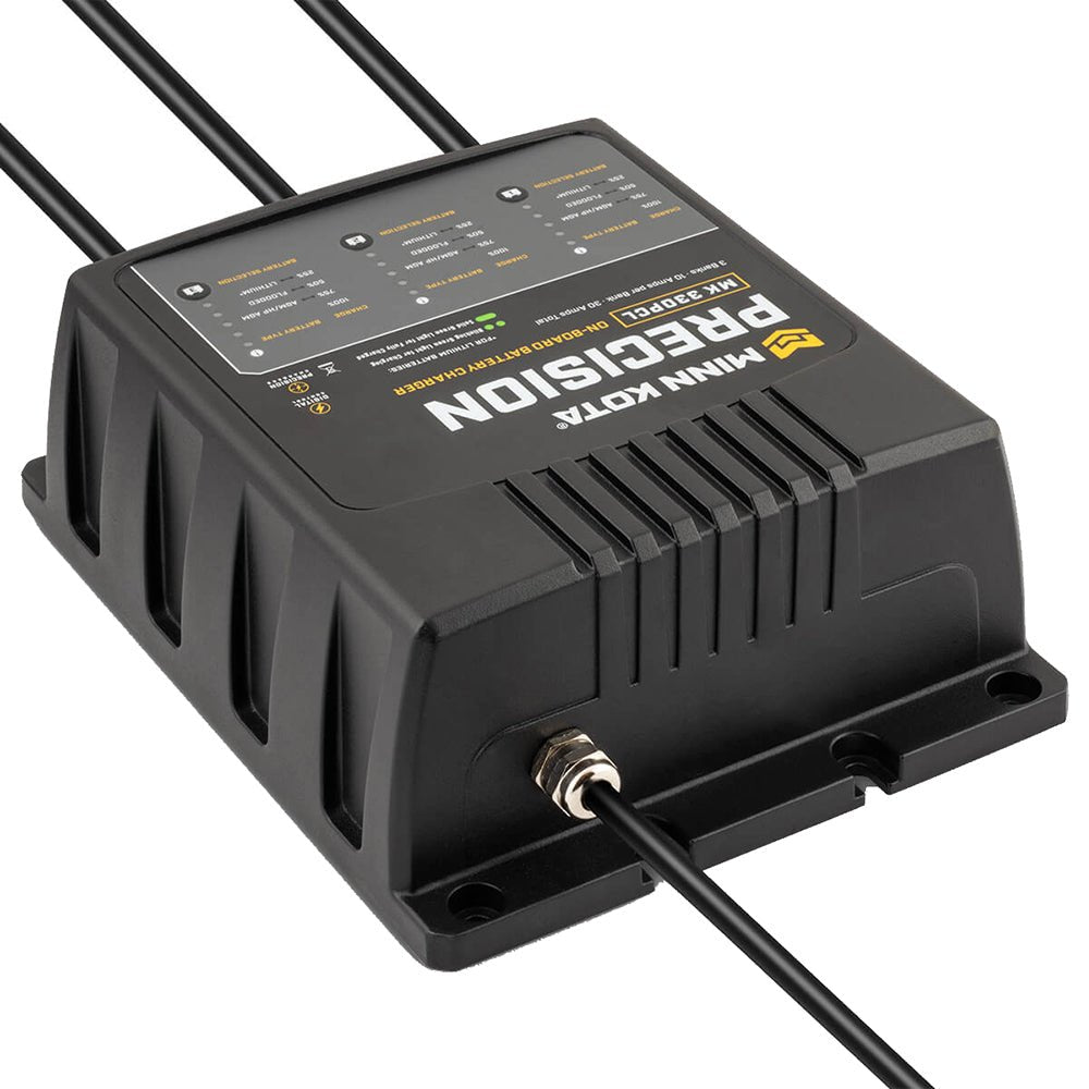 Minn Kota On-Board Precision Charger MK-330 PCL 3 Bank x 10 AMP LI Optimized Charger [1833301] - Houseboatparts.com