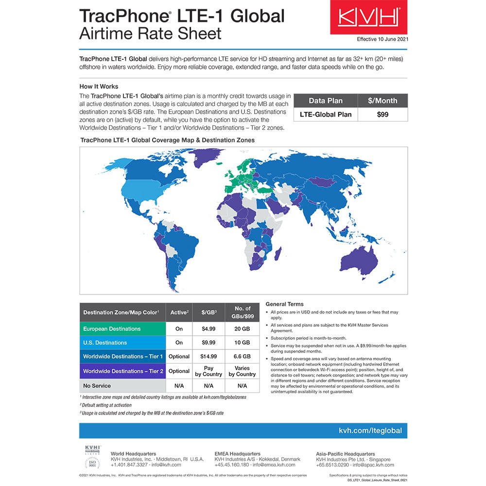 KVH TracPhone LTE-1 Global [01-0419-01] - Houseboatparts.com