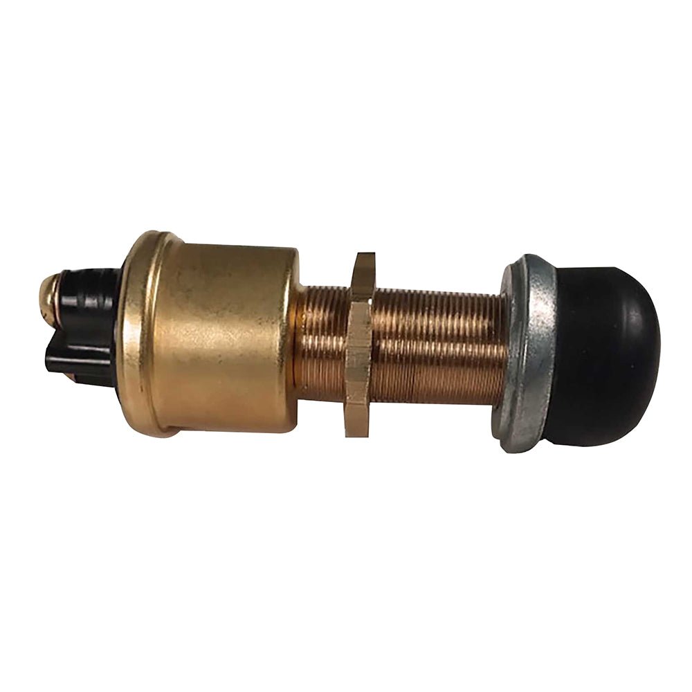 Raritan Heavy-Duty Push Button Switch - Brass [164000BR] - Houseboatparts.com