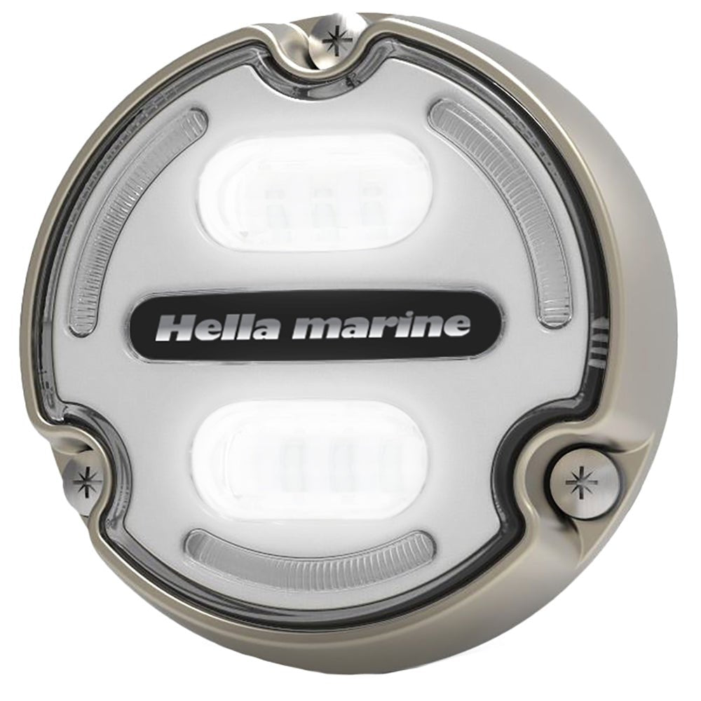 Hella Marine Apelo A2 Blue White Underwater Light - 3000 Lumens - Bronze Housing - White Lens w/Edge Light [016147-101] - Houseboatparts.com