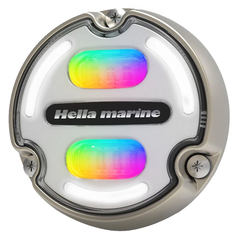 Hella Marine Apelo A2 RGB Underwater Light - 3000 Lumens - Bronze Housing - White Lens w/Edge Light [016148-101] - Houseboatparts.com