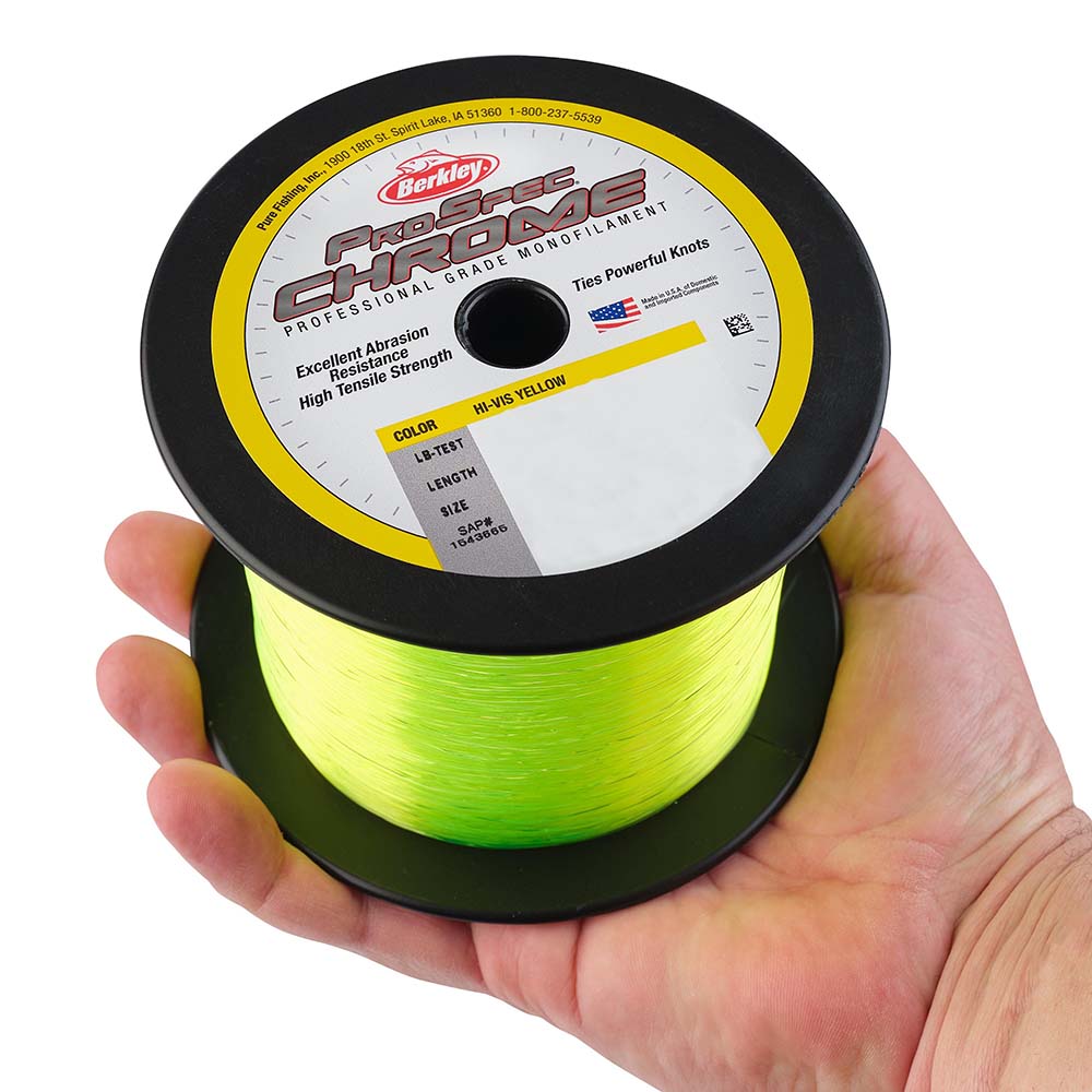 Berkley ProSpec Chrome Hi-Vis Yellow Monofilament - 130 lb - 2000 yds - PSC5B130-HVY [1543435] - Houseboatparts.com