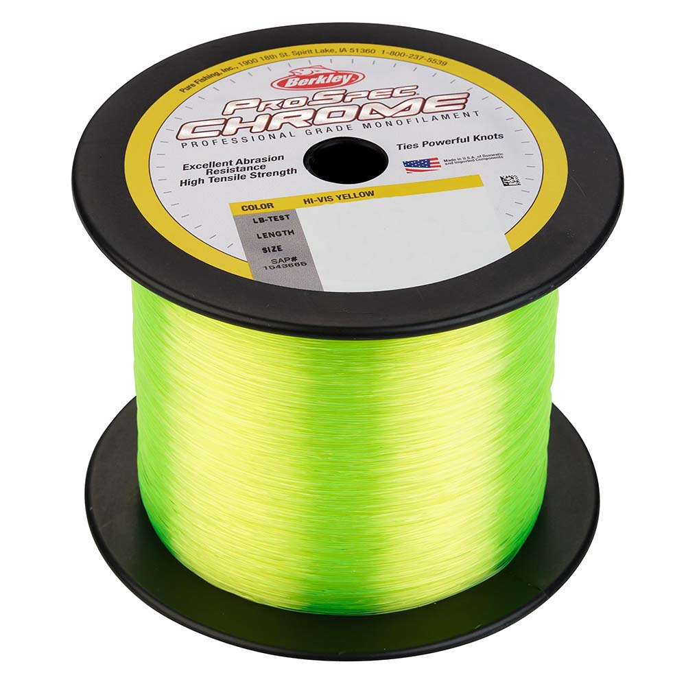 Berkley ProSpec Chrome Hi-Vis Yellow Monofilament - 130 lb - 2000 yds - PSC5B130-HVY [1543435] - Houseboatparts.com