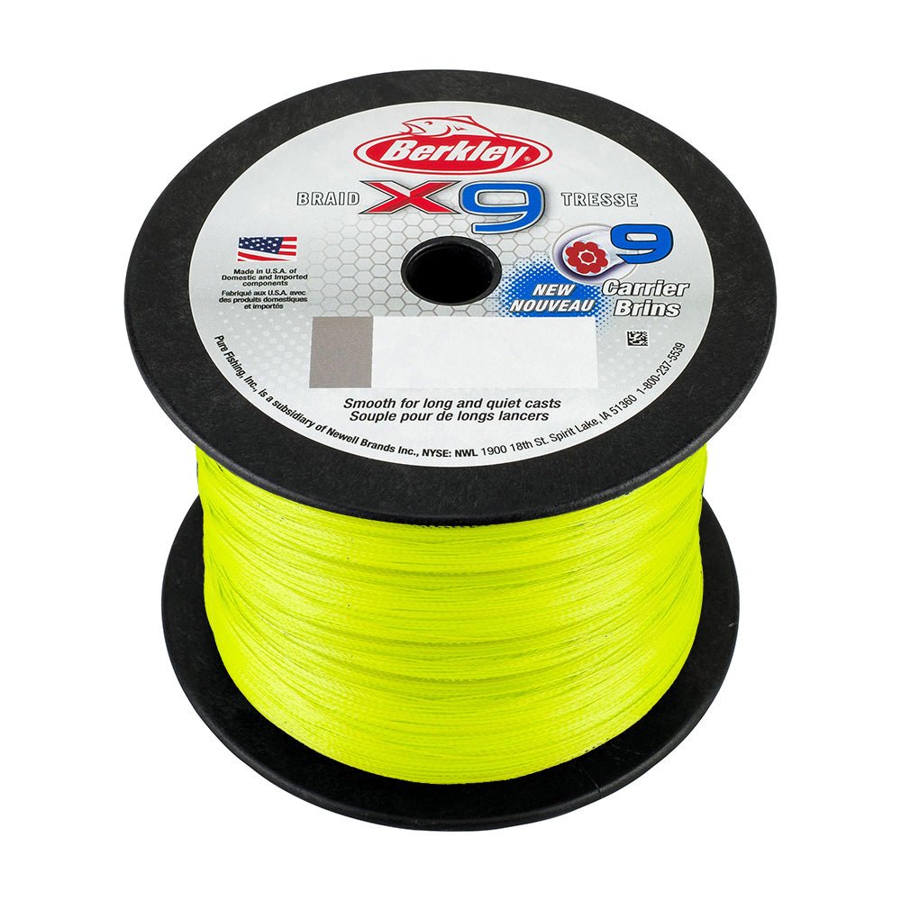 Berkley x9 Flame Green Braid - 15lb - 2188 yds - X9BBK15 - GG [1486873] - Houseboatparts.com