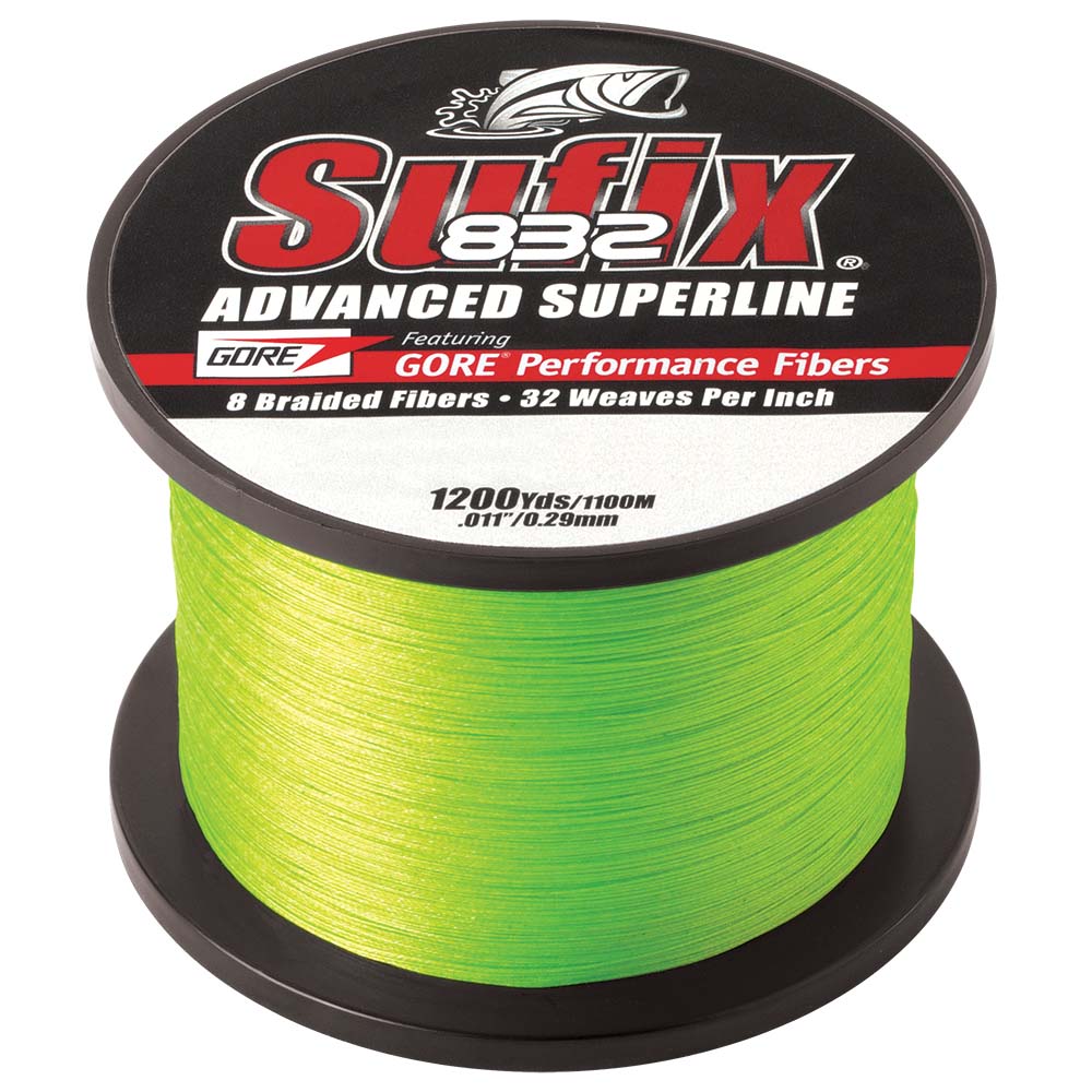 Sufix 832 Advanced Superline Braid - 10lb - Neon Lime - 1200 yds [660-310L] - Houseboatparts.com