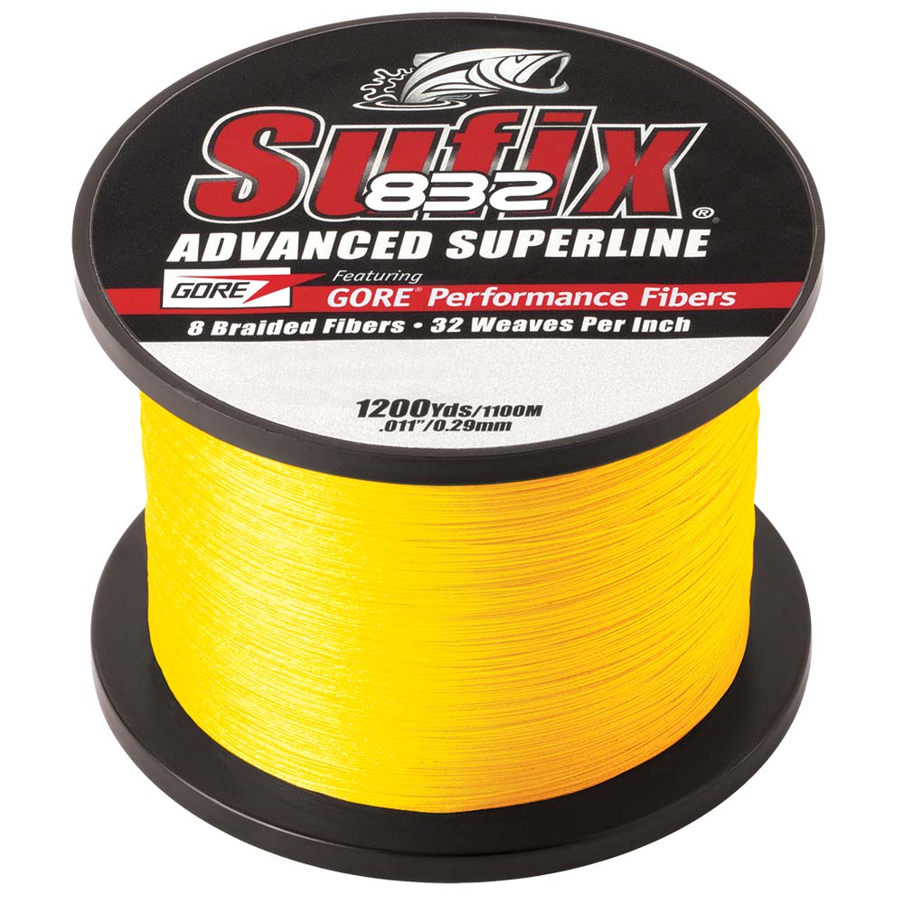 Sufix 832 Advanced Superline Braid - 10lb - Hi-Vis Yellow - 1200 yds [660-310Y] - Houseboatparts.com