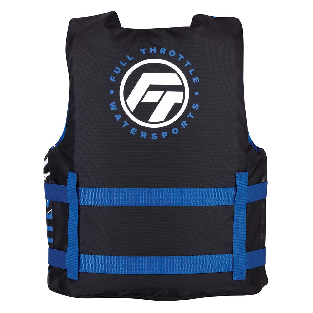 Full Throttle Youth Nylon Life Jacket - Blue/Black [112200-500-002-22] - Houseboatparts.com