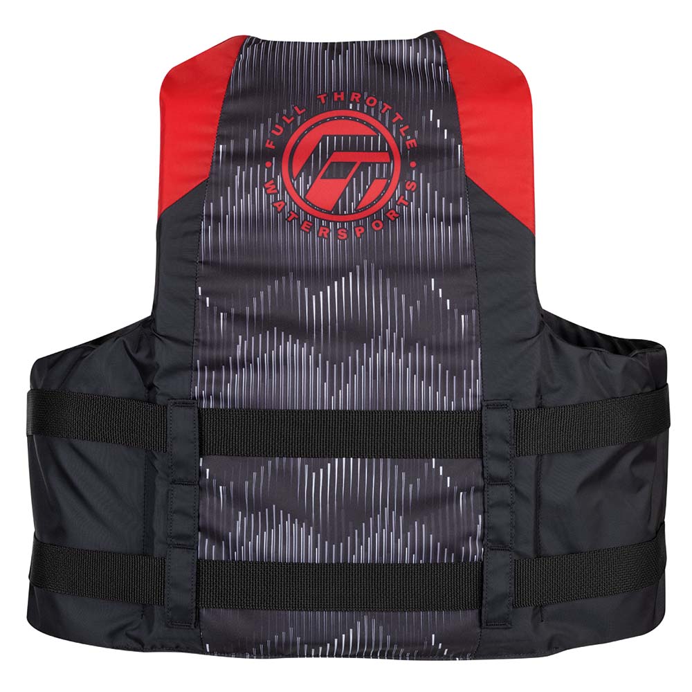 Full Throttle Adult Nylon Life Jacket - 4XL/7XL - Red/Black [112200-100-110-22] - Houseboatparts.com