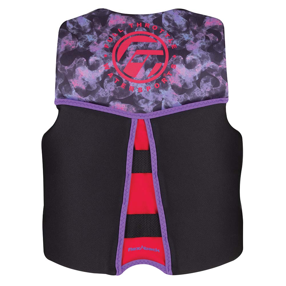Full Throttle Youth Rapid-Dry Flex-Back Life Jacket - Pink/Black [142500-105-002-22] - Houseboatparts.com