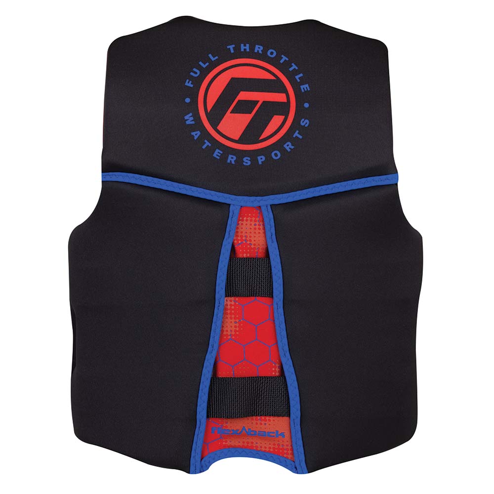 Full Throttle Youth Rapid-Dry Flex-Back Life Jacket - Red/Black [142500-100-002-22] - Houseboatparts.com