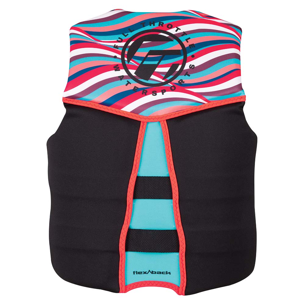 Full Throttle Womens Rapid-Dry Flex-Back Life Jacket - Womens XL - Pink/Black [142500-105-850-22] - Houseboatparts.com