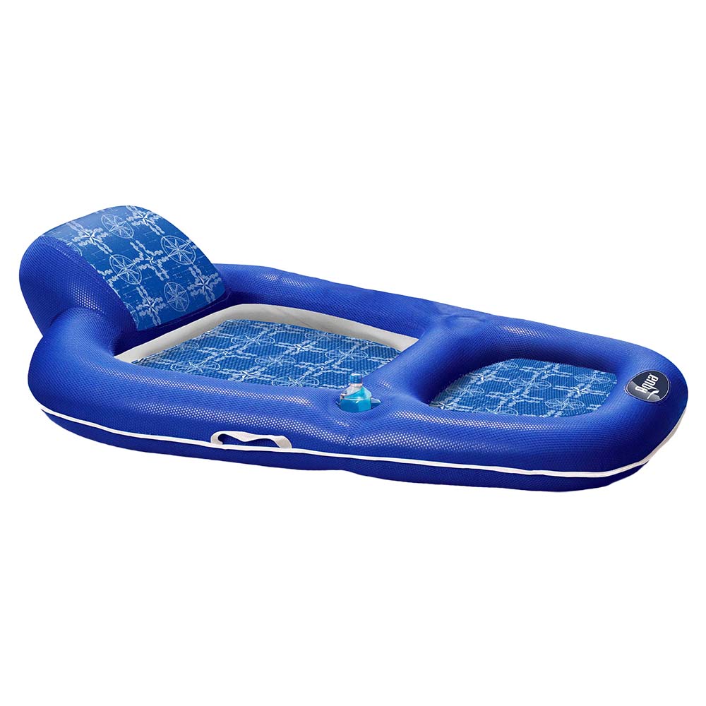 Aqua Leisure Luxury Recliner Lounge - Compass Rose Royal Blue - 60" x 36" [AQL4029RB] - Houseboatparts.com