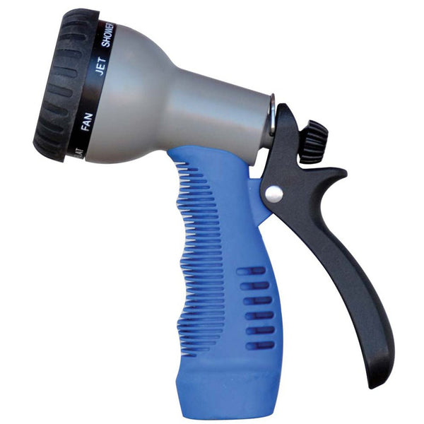 HoseCoil Rubber Tip Nozzle w/9 Pattern Adjustable Spray Head Comfort Grip [WN515] - Houseboatparts.com
