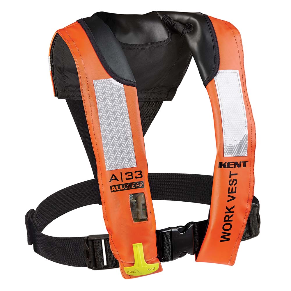 Kent A-33 All Clear Auto Inflatable Work Vest [134402-200-004-21] - Houseboatparts.com