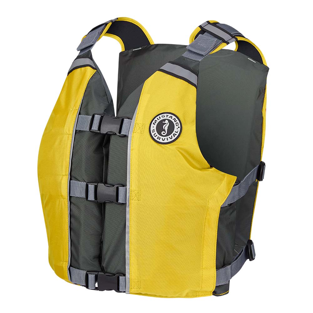 Mustang APF Foam Vest - Yellow/Grey - Universal [MV4111-222-0-216] - Houseboatparts.com