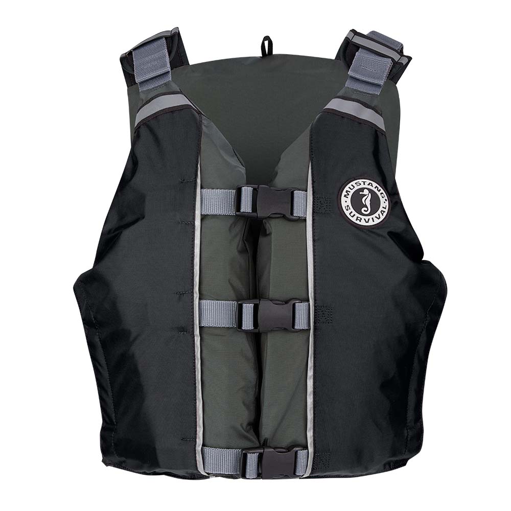 Mustang APF Foam Vest - Black/Grey - Universal [MV4111-806-0-216] - Houseboatparts.com